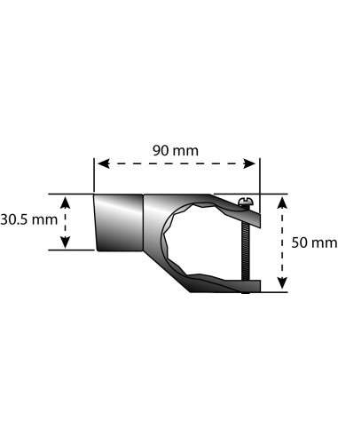 996000 000 00  Держатель ручного душа с перемычкой, крепится к смесителю 1/2 ", хромированный АБС-пластик. Valentin Хром  - Вид №2