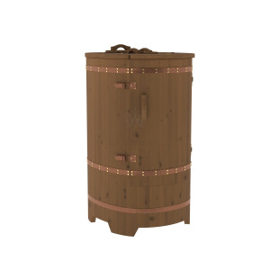 1652 Фитобочка прямая "Стандарт" орех, покрытие тиковым маслом, фурнитура 051 Alyarus