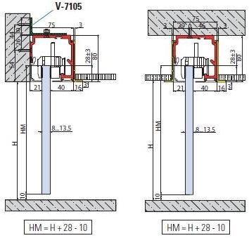 Metalglas Bonomi Комплект раздвижных дверей  V-7100  - Вид №1