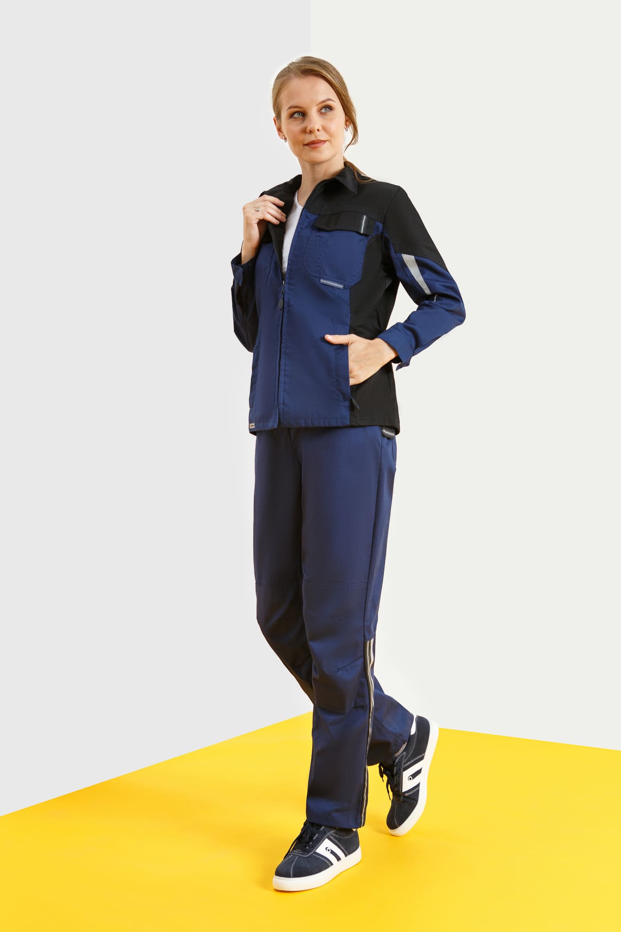 4997666 Костюм  женский темно-синий с черным STATUS  Женская размер 60-62/158-164  - Вид №7