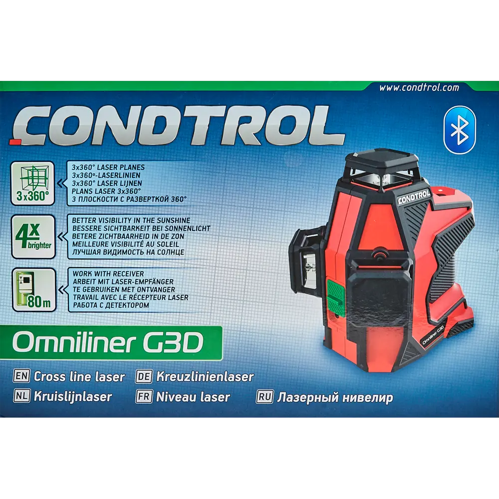 Уровень лазерный Condtrol Omniliner G3D зеленый луч, 50 м STLM-2088074 - Вид №7