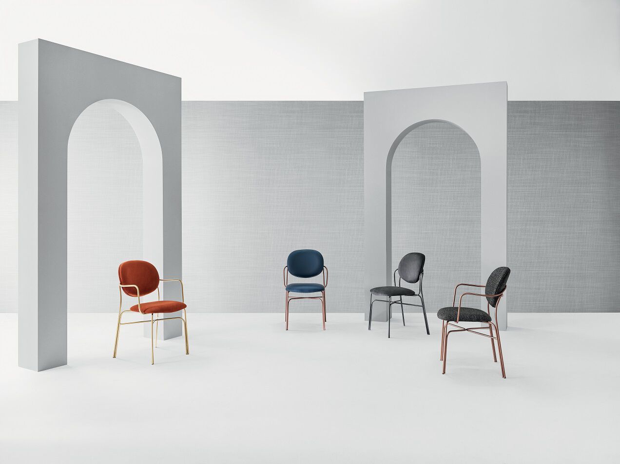 Тканевый стул с подлокотниками Bontempi Casa DADA ARCH-00097486 - Вид №4