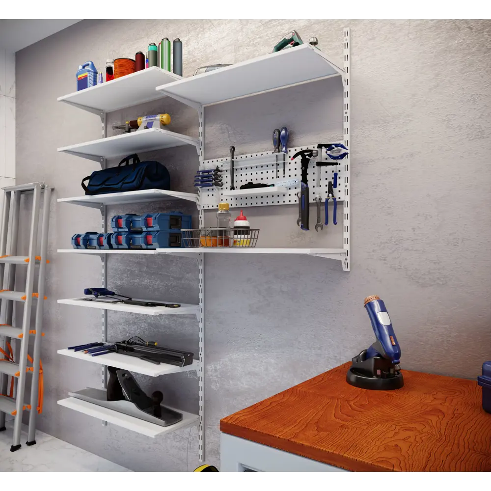 Кронштейн Spaceo для полок 30 см белый, 2 шт - нагрузка 25 кг 89352335 STLM-1081339 - Вид №3