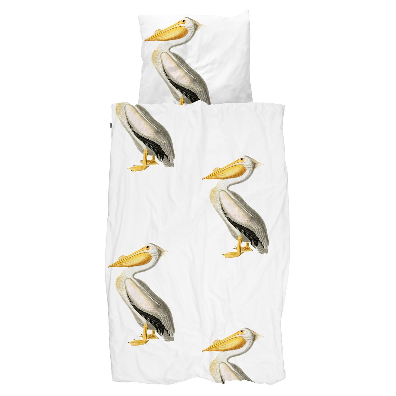 Детское постельное белье односпальное "Пеликан" 150х200 см SNURK  335468 Белый;желтый;серый  - Вид №3