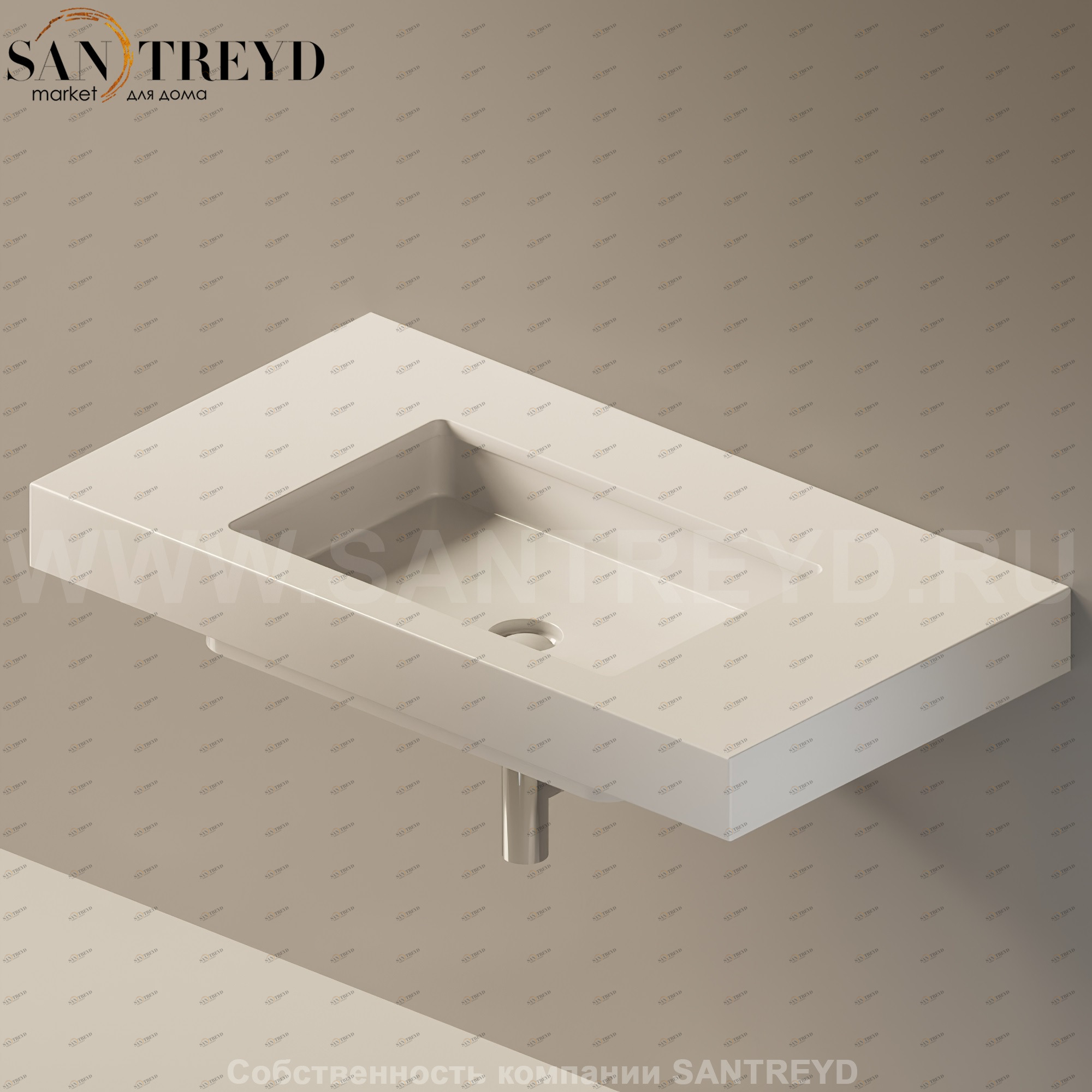 Flaminia FLYMAX Столешница с отверстием под раковину от 80 до 250 см белая FY40SP.9016 Ceramica Flaminia FY40SP9016