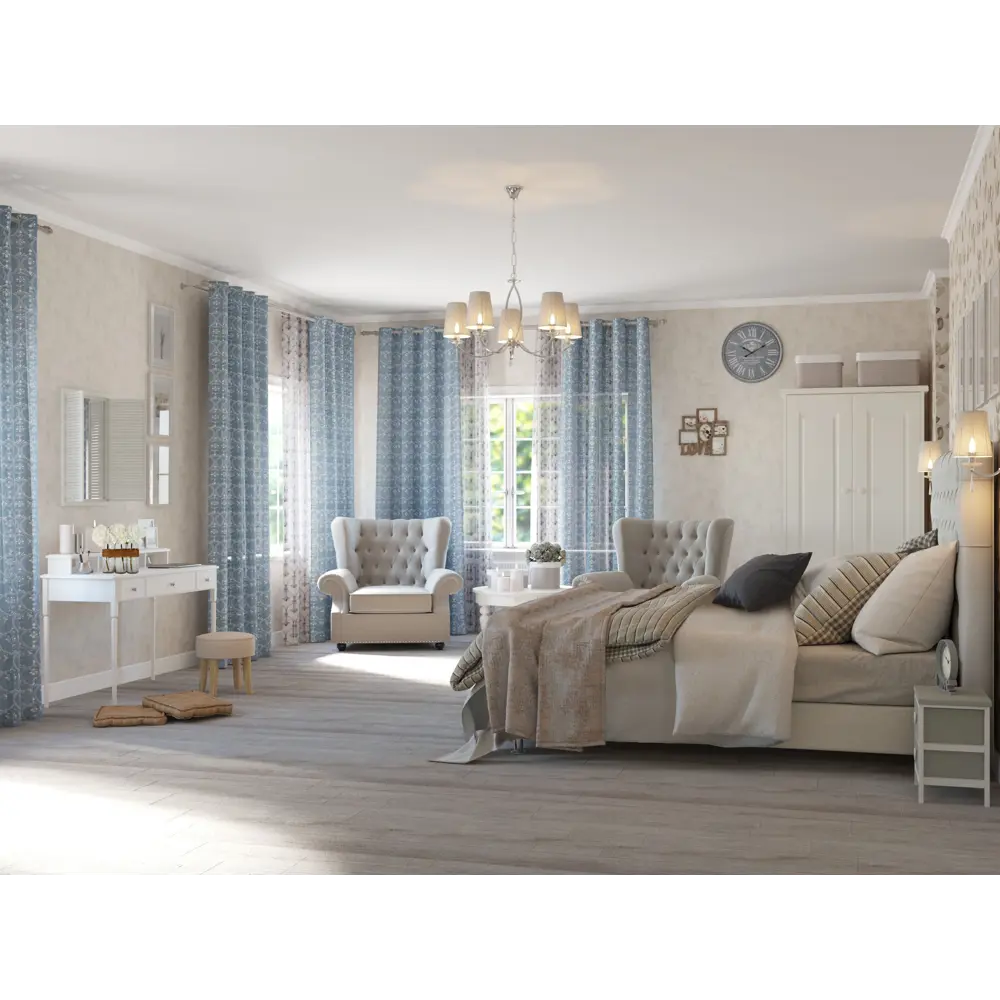 Santreyd Двухрядный карниз из беленого дуба для элегантного оконного дизайна 15099613 STLM-0005445 - Вид №4