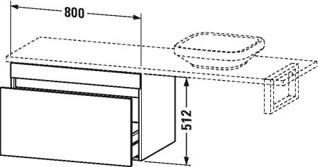 DS533401414 DuraStyle Шкафчик для консоли Терра, декор Duravit - Вид №1