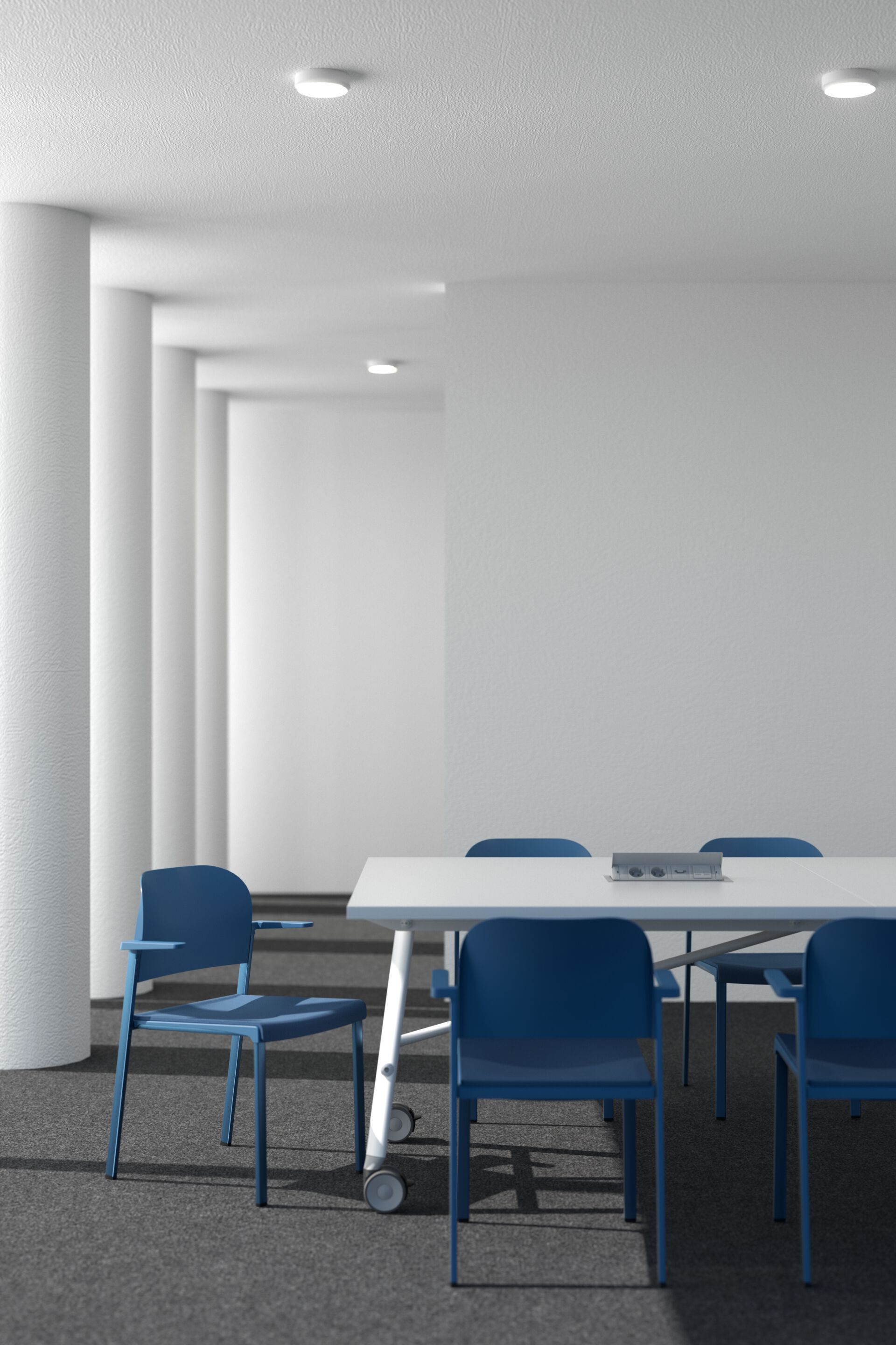 Стул для конференций из ткани с откидным верхом IBEBI био ARCH-00152840 - Вид №1