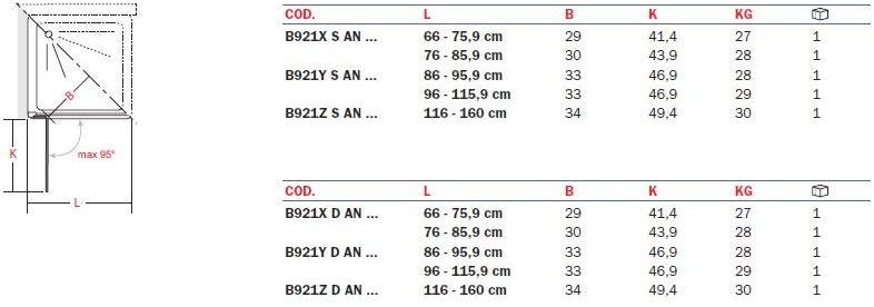 INDA® Распашная дверь и неподвижный элемент Azure sun-id-1347748 - Вид №3