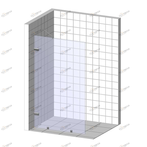 Душевая перегородка в нишу 95x200 GK-861NB стекло прозрачное 6 мм GUTEWETTER TREND DOOR 95X200GK861NB
