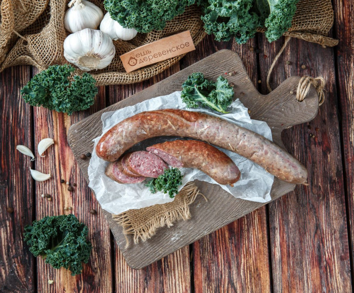 1918 Колбаса из молодой говядины и свинины Вкусляндия 