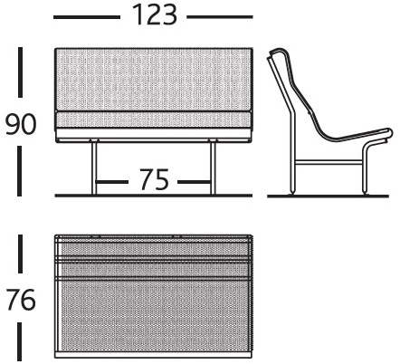 BD Barcelona Design Модульная скамья из стали со спинкой sun-id-1450940 - Вид №5