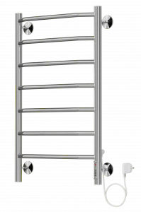 4660059580159 ЭЛЕКТРИКА Виктория П7 450х750 электро (new встроен диммер) Полотенцесушитель TERMINUS RAL 9016 глянец