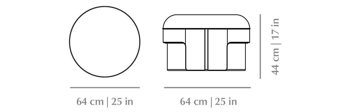 Круглый пуф из ткани DOOQ L'Unité ARCH-00040472 - Вид №2