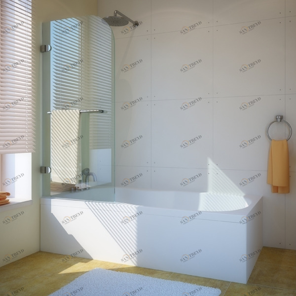 120X150GV001 Душевое ограждения на борт вынны GUTEWETTER Германия LUX