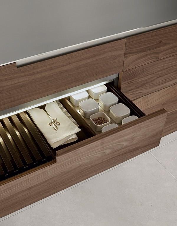 Poliform Кухня из стали и дерева с полуостровом sun-id-1424834 - Вид №15