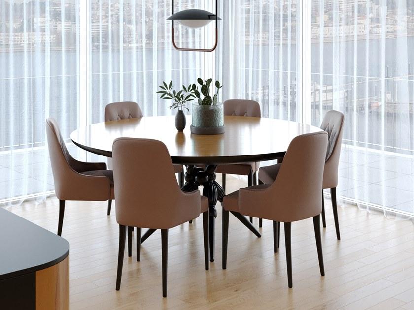 Jetclass Круглый обеденный стол из дерева  Jsr201 (a/b)  - Вид №1