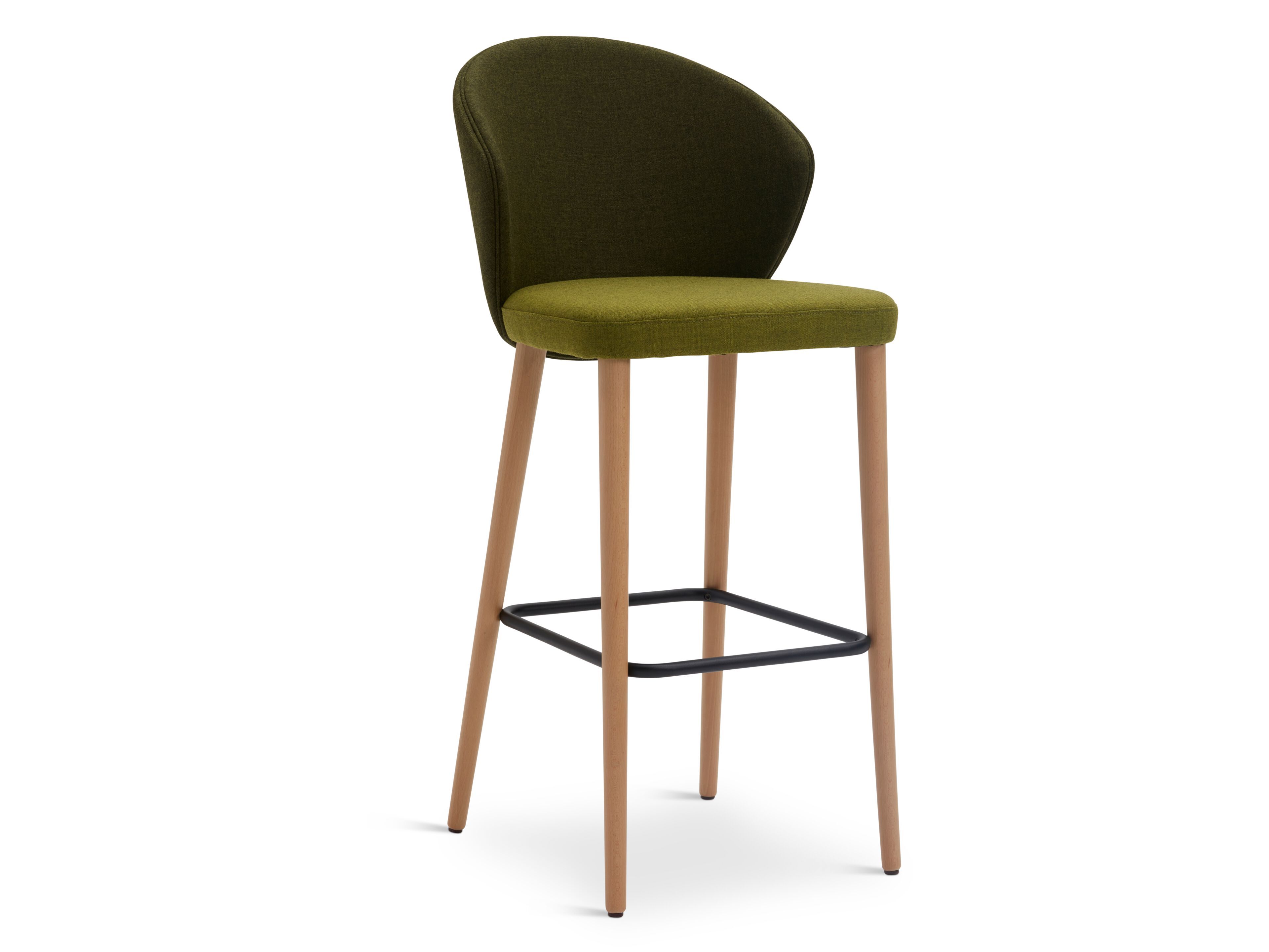 Высокий стул с тканевой подкладкой со спинкой Origins 1971 Meggie ARCH-00110587