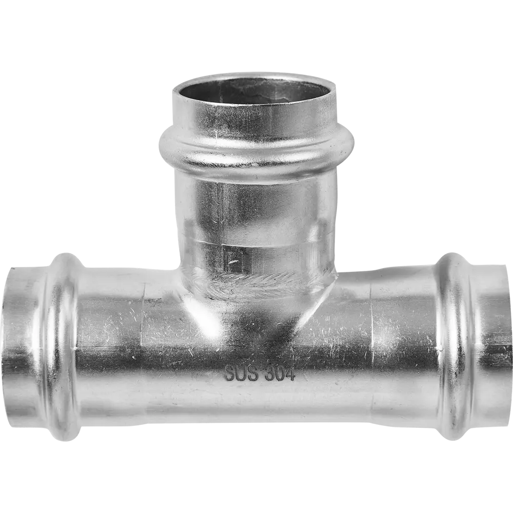 Тройник равнопроходной Rommer 28 мм ВПр нержавеющая сталь STLM-2100145 - Вид №1