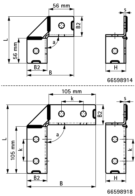 66598914 BIS Strut Соединитель 90° / 2D (BUP1000) для создания конструкций из профиля Strut walraven  - Вид №1