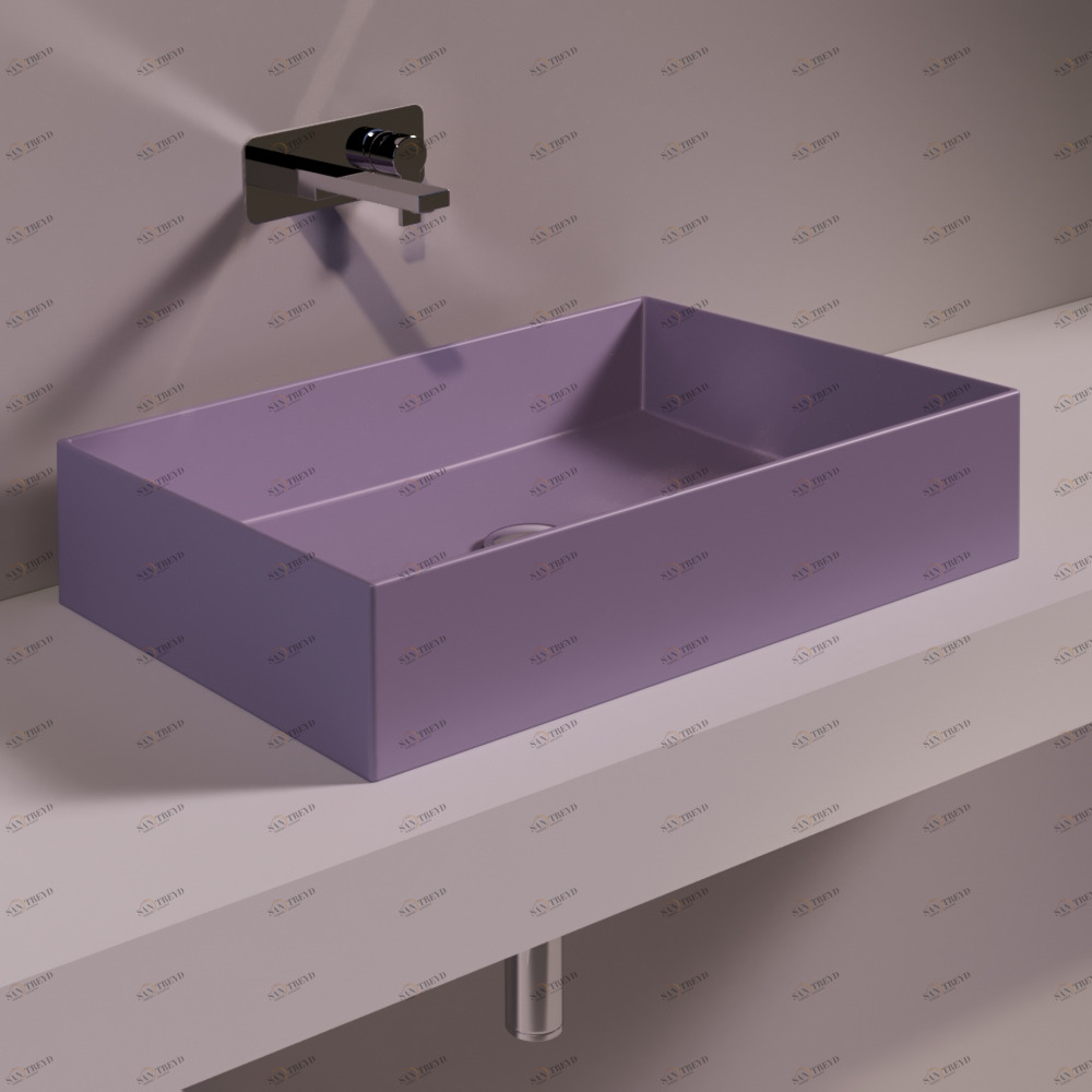 AG60PRUGNAMATT Накладная раковина на столешницу  прямоугольная Simas Agile