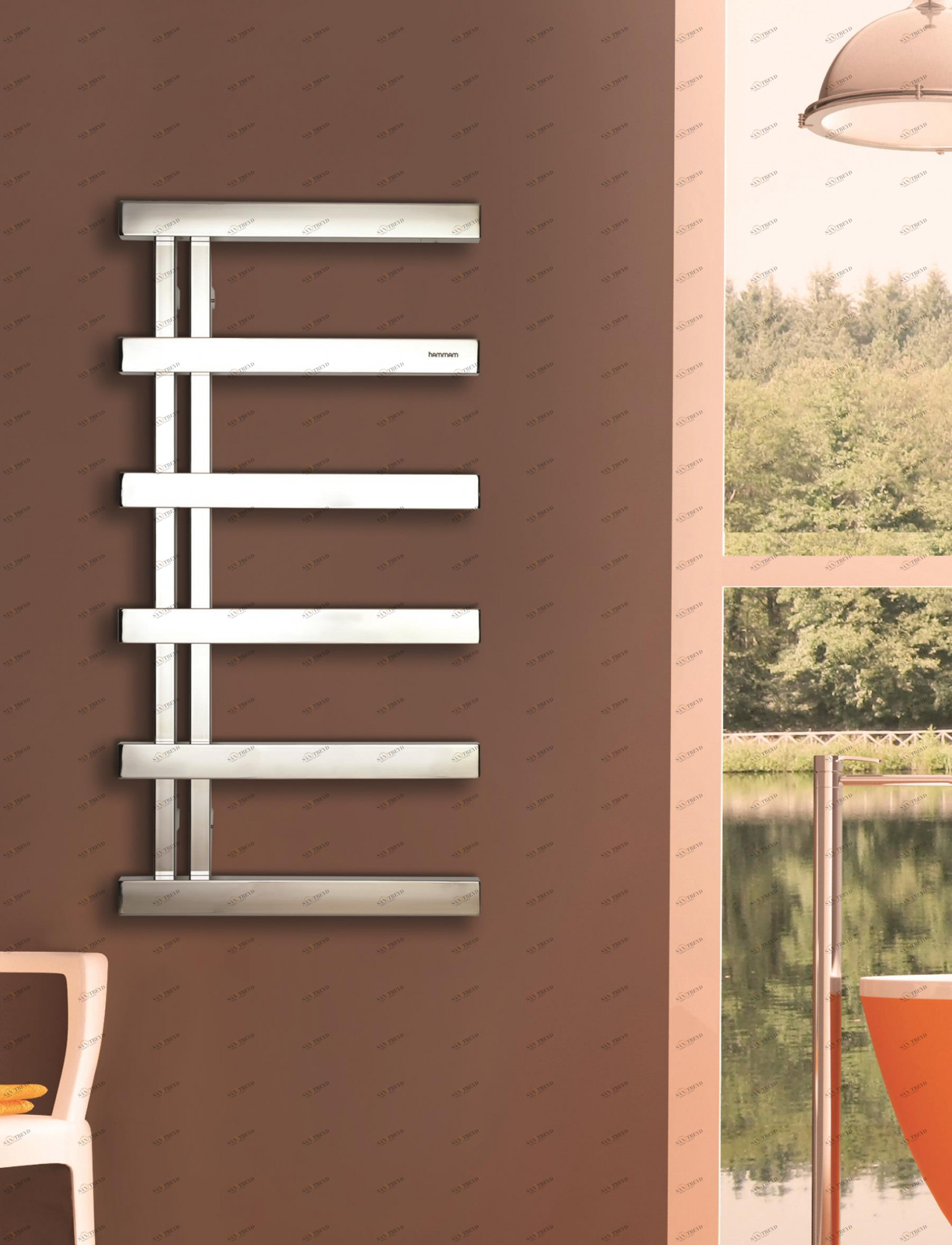 Полотенцесушитель Hammam TERRA Stainless steel  комбинированный; электрический или водяной Сталь 