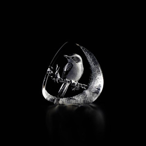 33638 Скульптура из прозрачного хрусталя "Мухоловка", 70/75 мм. Maleras