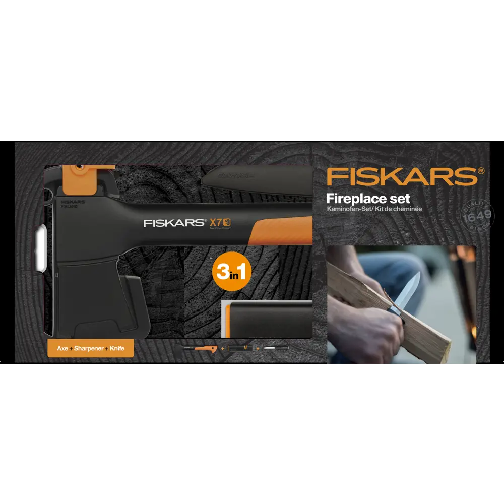 Набор Fiskars топор Х7, точилка, нож STLM-2001669 - Вид №8