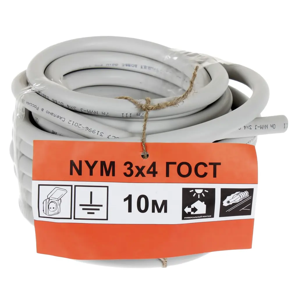Кабель Камит NYM 3x4 10 м ГОСТ цвет серый STLM-2198242 - Вид №2