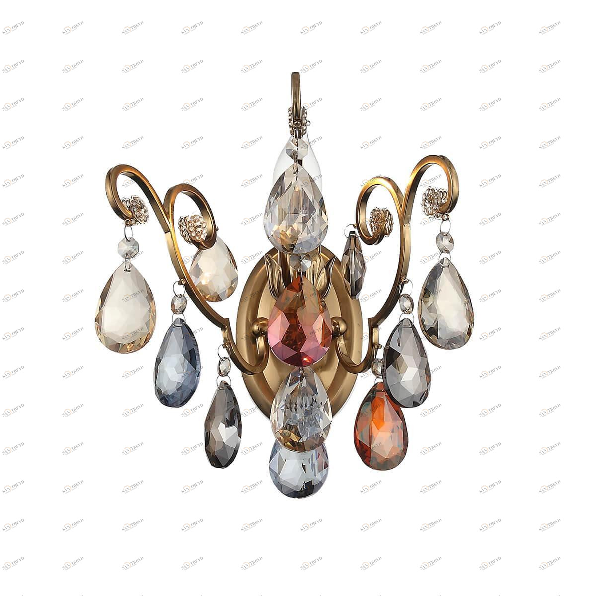 Бра хрустальное янтарное Vianeta SL421.301.01 ST LUCE VIANETA 00-3930114 Золото;оранжевый;прозрачный 