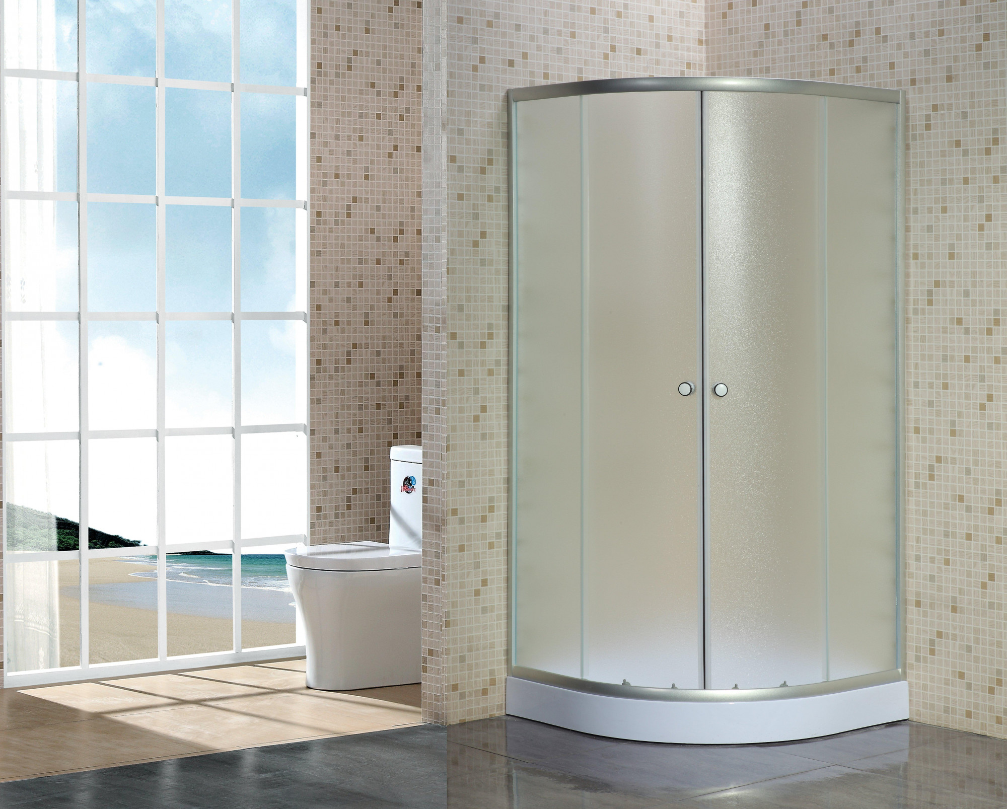 Душевой уголок NG- 007-08N (900х900х1950) низкий поддон(13см) стекло МАТОВОЕ Niagara ECO 0070822N