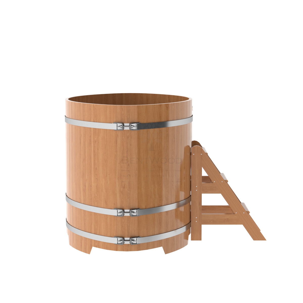 1321 Купель овальная из дуба 1,08х1,75х1,2 натуральная Alyarus  - Вид №2