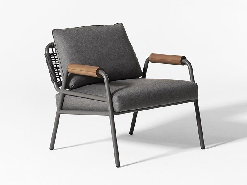Meridiani Мягкое садовое кресло с подлокотниками Zoe wood open air sun-id-1507749 - Вид №6
