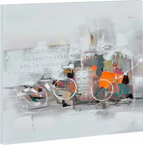 Картина на холсте 100х100 см "Воображение - 2" EVENHOME КАРТИНЫ МАСЛОМ 129723 Оранжевый;серый;разноцветный