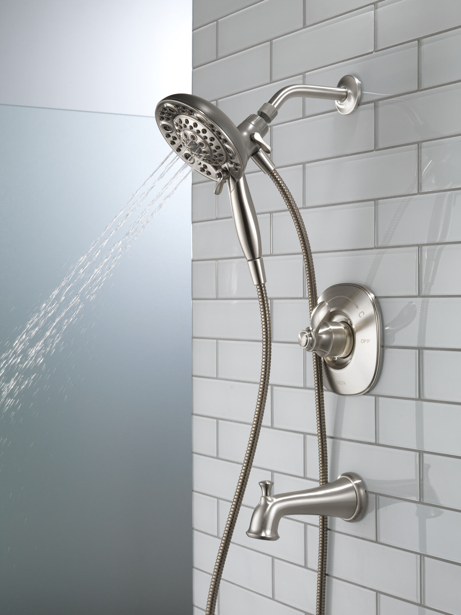 144710-SS-I20 Ванна и душ Monitor® серии 14 с In2ition® Delta Faucet Nura Нержавеющая сталь - Вид №10