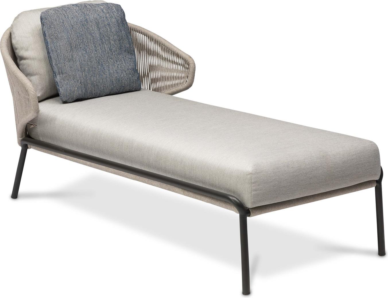 Шезлонг лава серебро Manutti Radius MNST743