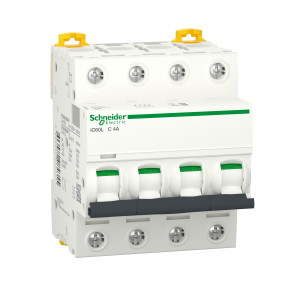 A9F94404 Автоматический выключатель Acti9 4P 4А (C) 15кА Schneider Electric Acti 9