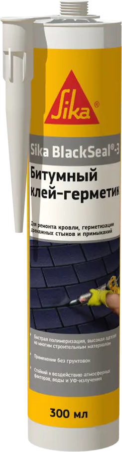 Битумный клей-герметик Sika BlackSeal-3 для кровельных работ 10518639