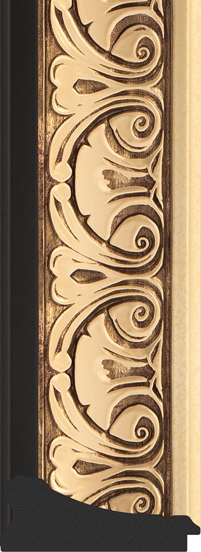 BY 1281 Зеркало с фацетом в багетной раме - барокко золото 106 mm EVOFORM Exclusive - Вид №2