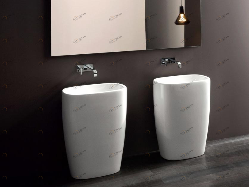 Напольная раковина стоящая овальная Nic Milk sun-id-1500814