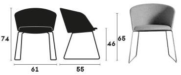 Capdell Санный стул с обивкой из ткани Moon light sun-id-1423705 - Вид №2