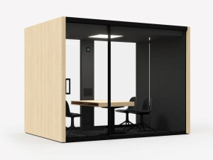 Многосторонняя акустическая офисная кабина со встроенным освещением
