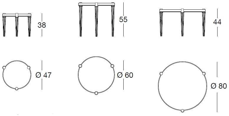 Longhi Круглый журнальный столик из зеркального стекла Loveluxe 2016 – vanity collection Y 719 - Вид №7