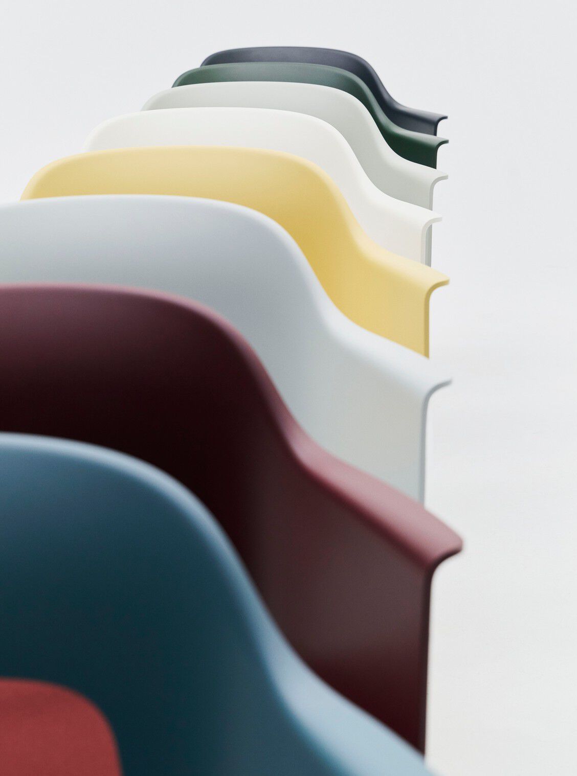 Полипропиленовый стул с открытой спинкой с подлокотниками Hay макет ARCH-00001839 - Вид №8