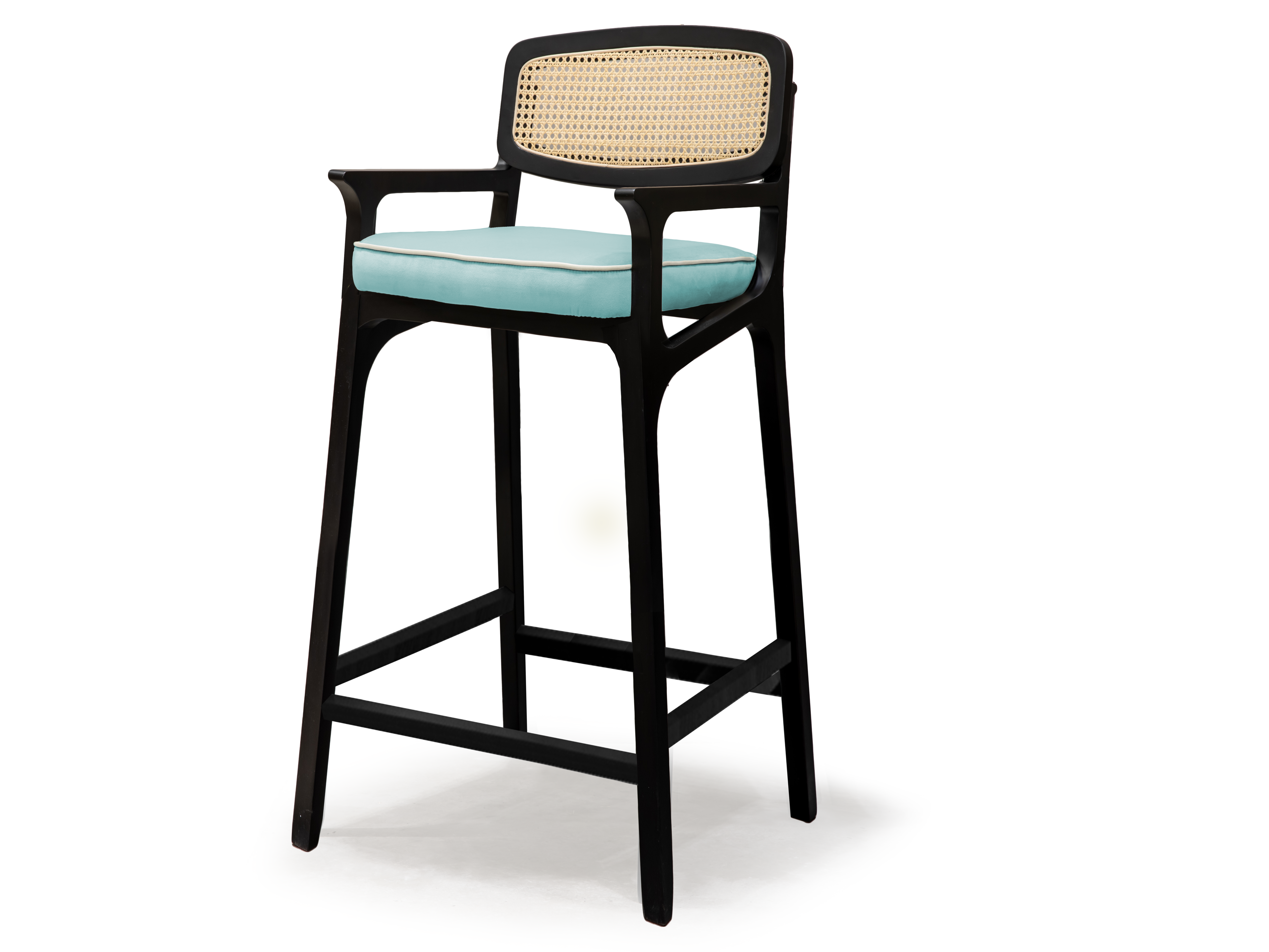 Высокий деревянный стул с подлокотниками Mambo Unlimited Ideas Karl ARCH-00118848 - Вид №3