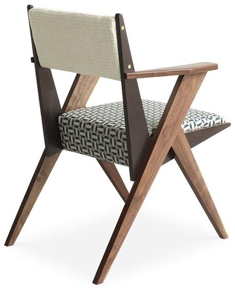 Essential Home Стул из орехового дерева с подлокотниками La dolce vita sun-id-1479027 - Вид №6