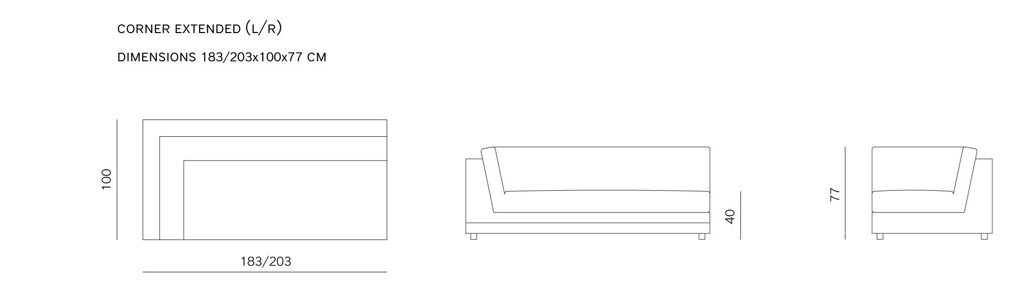 Тканевый диван с полуостровом prostoria Классическая ARCH-00149962 - Вид №7