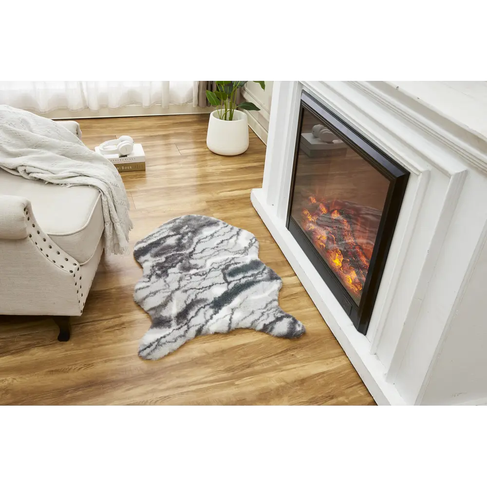 Ковер-шкура Wild 05 60x90 см полиэстер цвет серебристый 89369400 STLM-2081480 Santreyd  - Вид №5