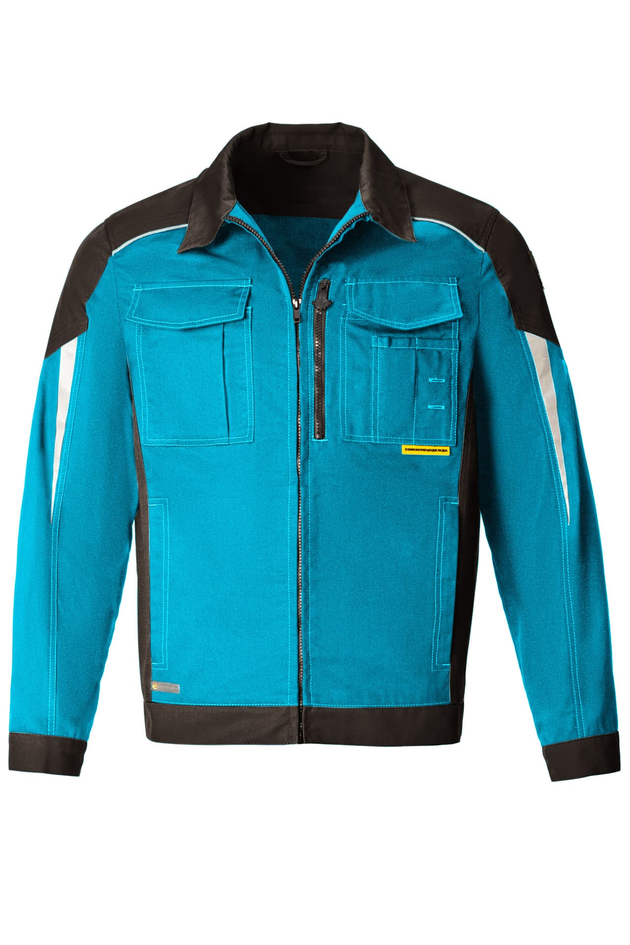 5031500 Костюм  NEW аквамарин-черный STATUS  Летняя спецодежда  размер 56-58/170-176  - Вид №2