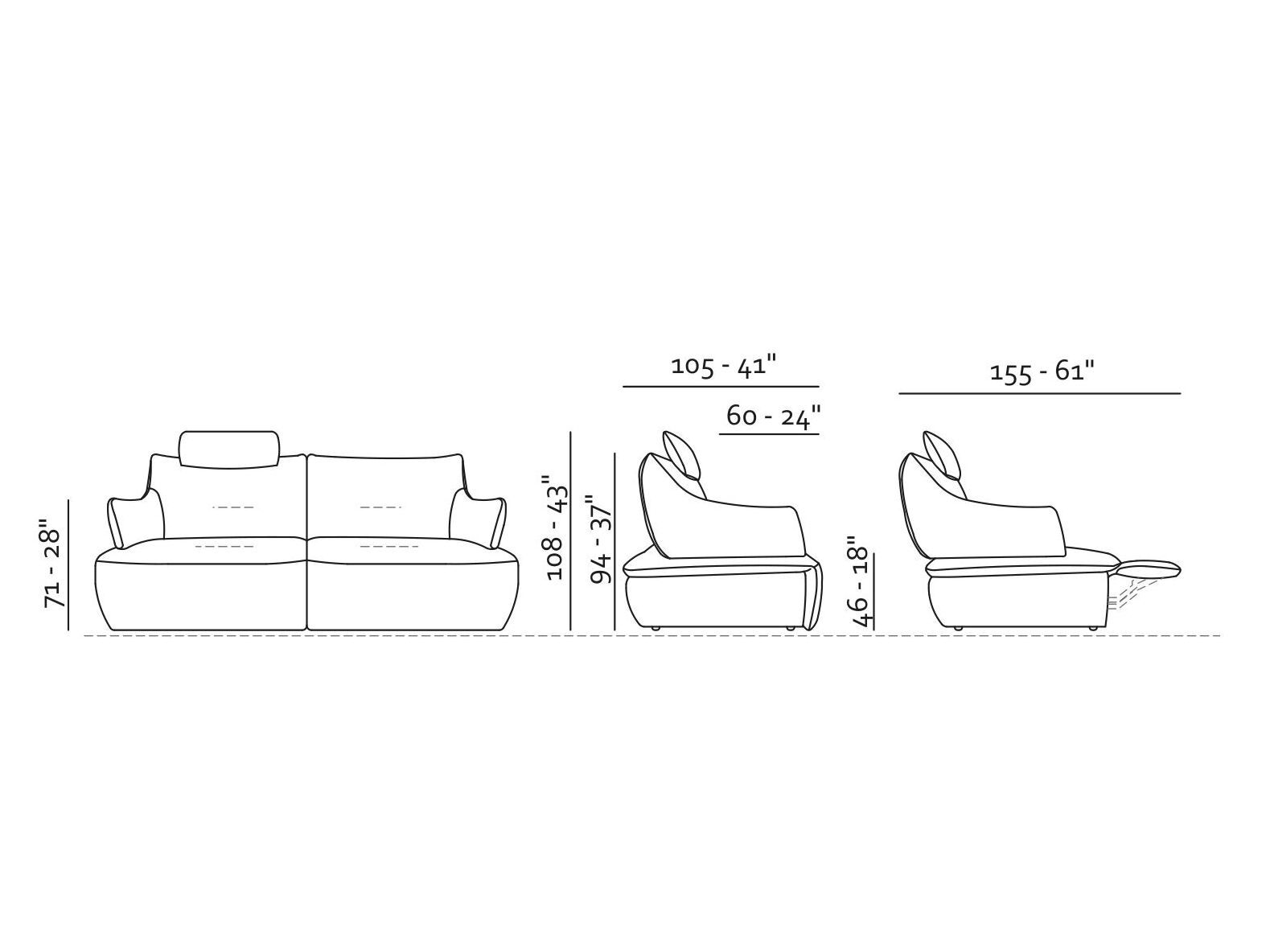 2-местный тканевый диван Max Divani SPECIALE ARCH-00031403 - Вид №2